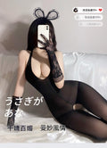 梵蜜 Vami&霏慕 露背掛脖開襠連身襪 7517 均碼